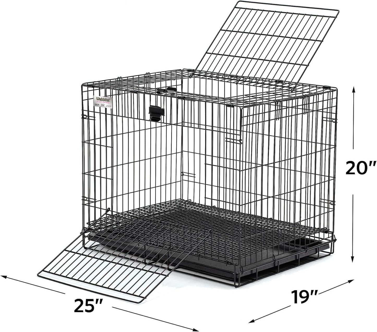 MidWest Homes for Pets Small Wabbitat Rabbit Cage, Grid Mesh Floor, Removable Tray, Top & Front Door Access, Rust Resistant Finish, No Tools Required