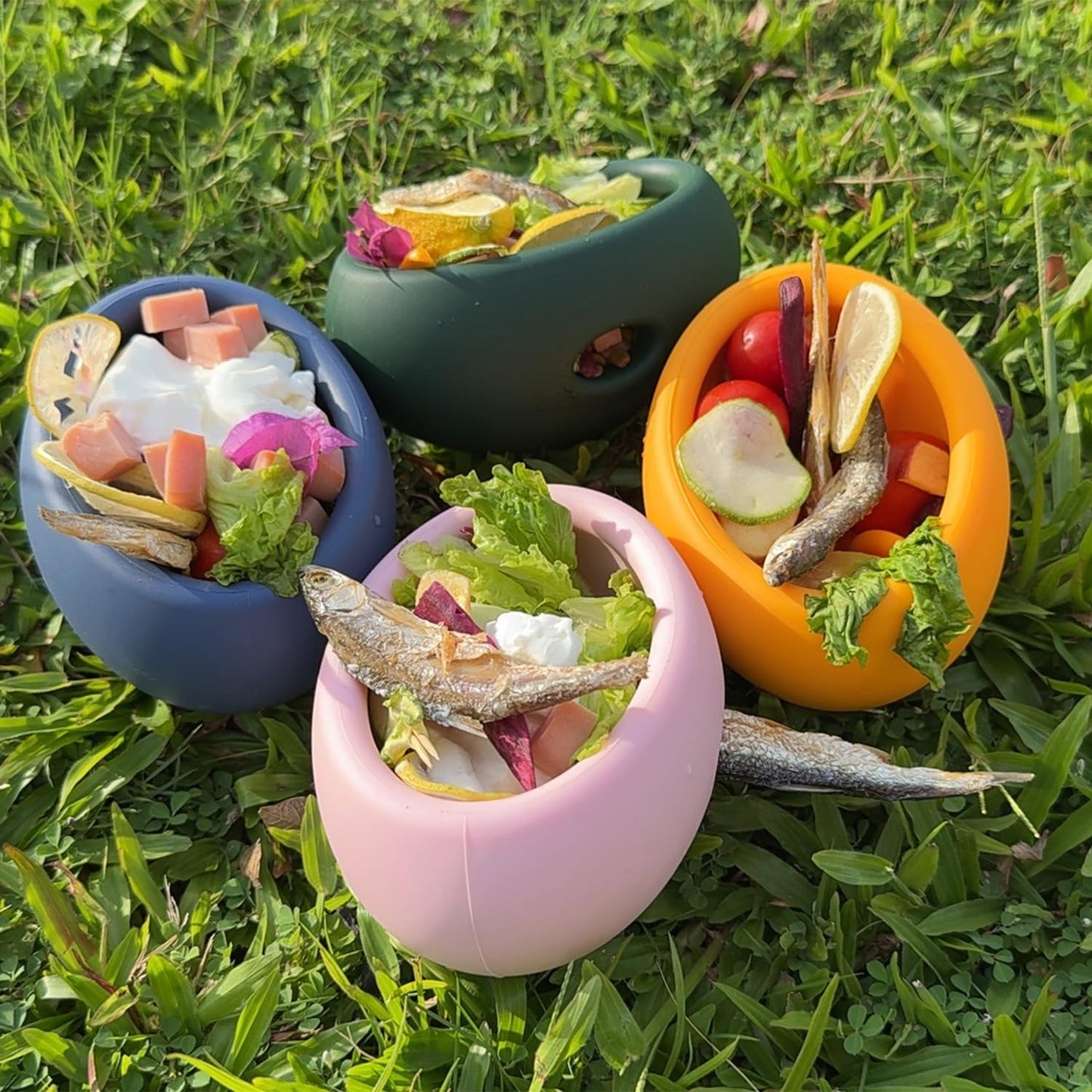 Dog Enrichment Treat Toy, Interactive Freeze Lick Puzzle Feeder, Wobbly Boredom Toy for Dogs, Silicone Treat Dispensing Chew Toy (Orange, M)