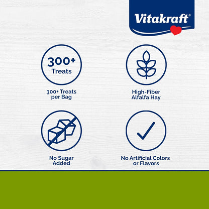 Vitakraft Nibble Rings Small Animal Treats - Crunchy Alfalfa Snack - For Rabbits, Guinea Pigs, Hamsters, and More