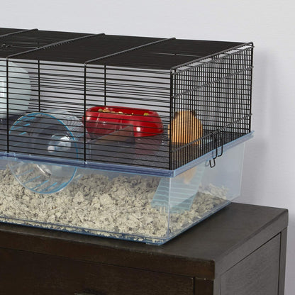 Ferplast Favola Hamster Cage Includes Free Water Bottle, Exercise Wheel, Food Dish & Hamster Hide-Out Large Hamster Cage Measures 23.6L x 14.4W x 11.8H-Inches