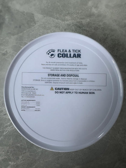 Flea Collar for Cats, Cat Flea and Tick Collars, Cat Flea Collars, Kitten Tick Collar, Adjustable 8 Months Protection (Pack of 2)