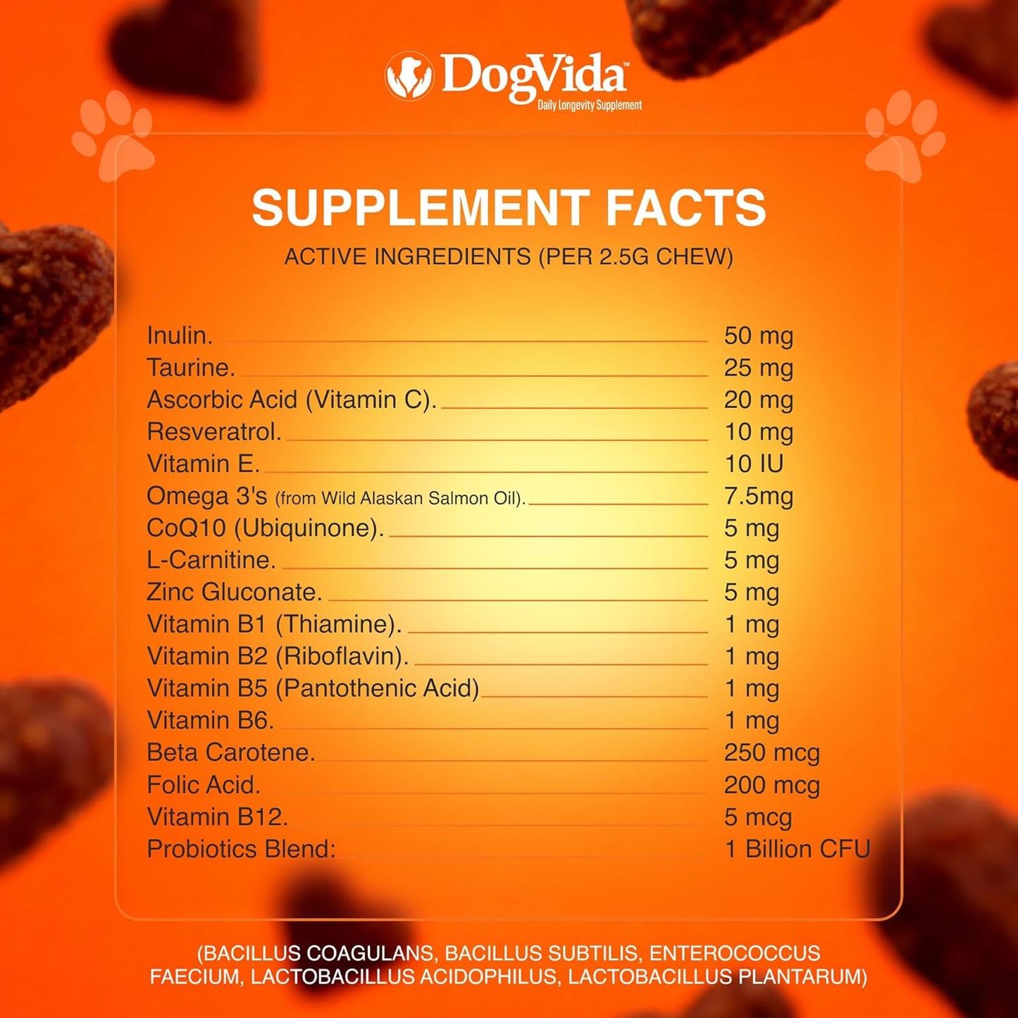 Daily Vitality Chews for Dogs, Omega-3 and Healthy Probiotics for Joint & Coat Support and Gut Health, Soft Chews Vitamins for Small, Medium, Large Breed Dogs