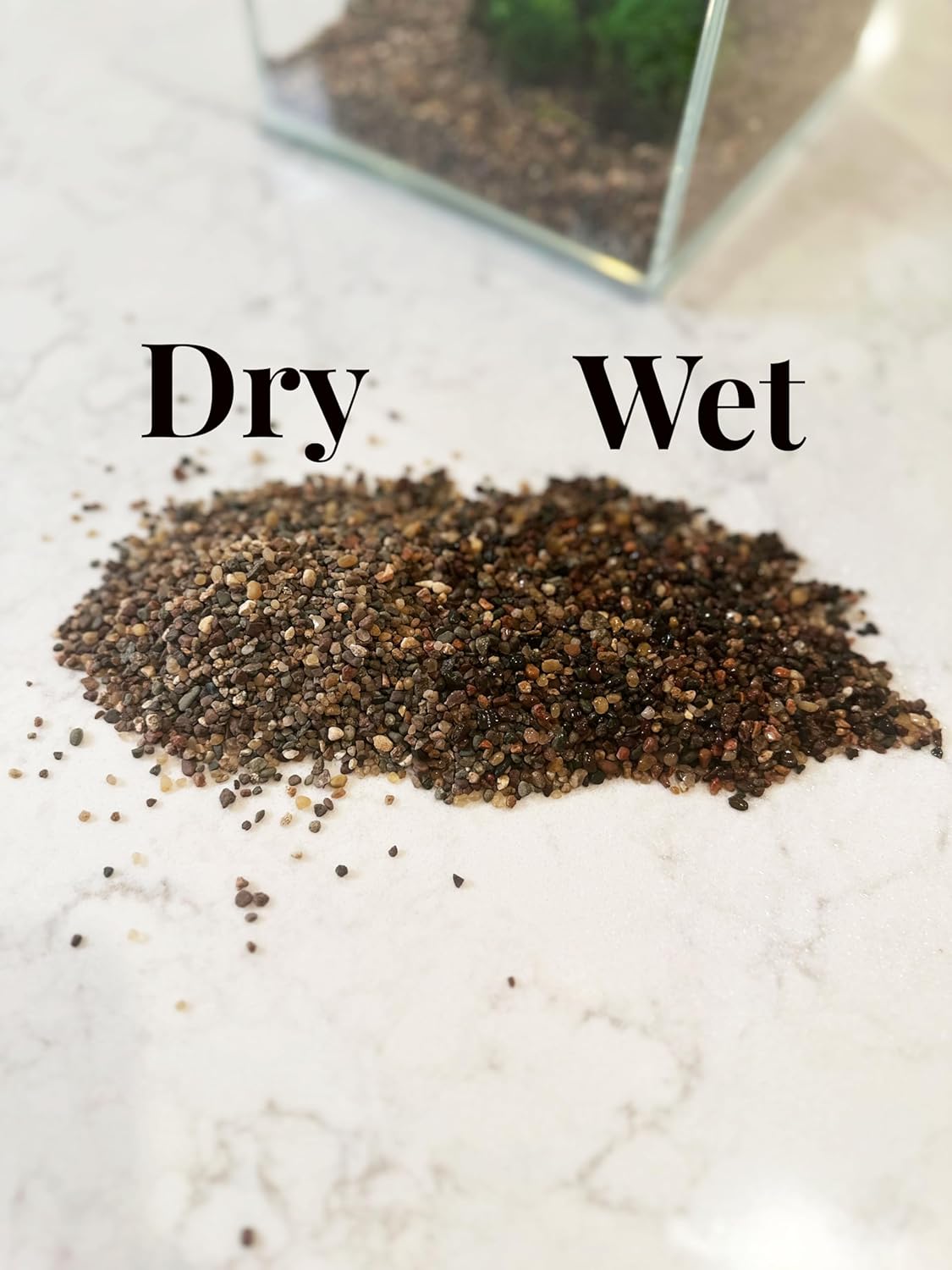 Aqua Natural Midnight Pearl 20lb Gravel Substrate for aquascaping, Aquariums, vivariums and terrariums 2-4mm, Brown