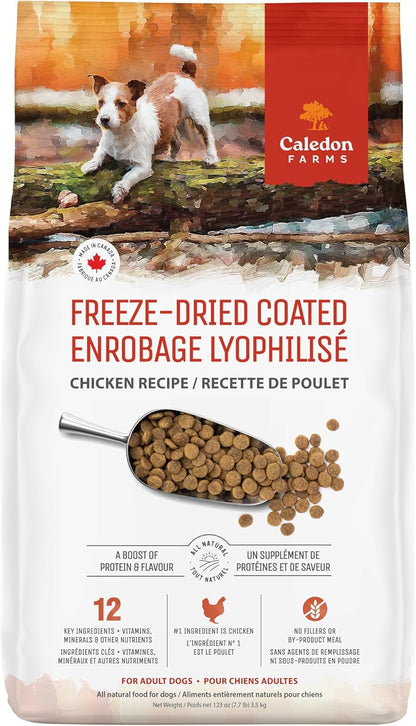 Caledon Farms Freeze-Dried Coated Chicken Recipe Premium Dry Dog Food 7.7lb