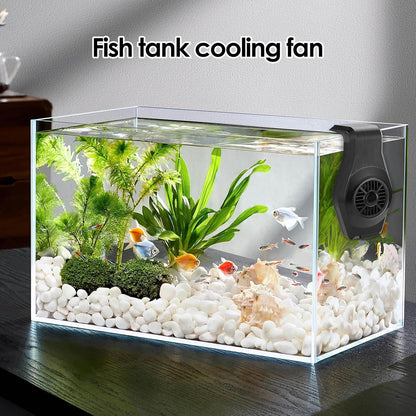 Aquarium Fans - Powerful Adjustable Fish Tank Cooler, Water Temperature Control Fan | Ventilation Circulation Device F0r Overheating Prevention | Heat Dissipation Airflow Chiller for Freshwater