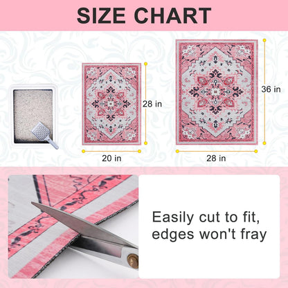 BEAUTYZOO Cat Litter Mat Litter Trapping Mat, 28"x 36" Large Litter Box Mat, Waterproof Kitty Litter Mat, Non-Slip Litter Rug Mats Pads for Floor Scatter Control, Soft on Paws & Easy to Clean, Pink