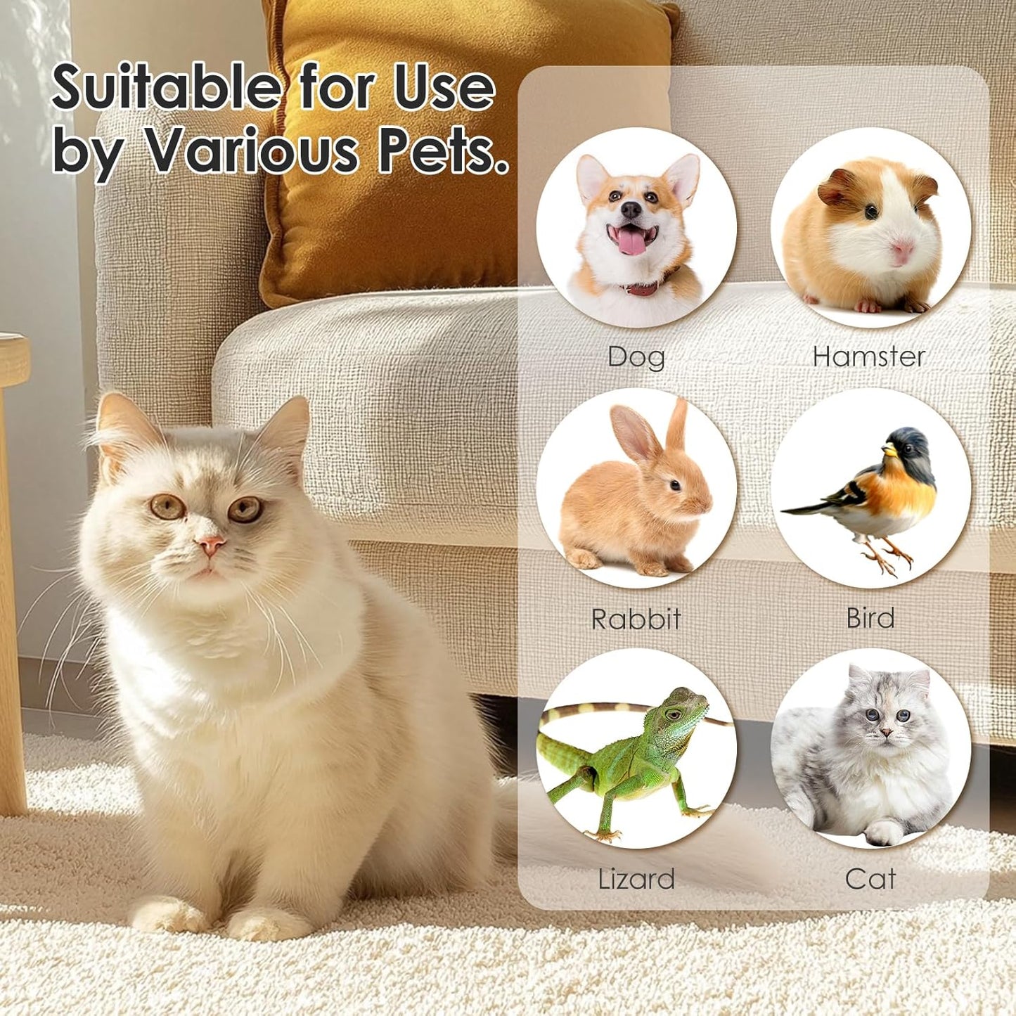 Portable Cat Tent for Bearded Dragon, Outdoor Cat Enclosures, Portable Pet Playpen for Cats and Small Animals, Pet Enclosure with Carry Bag(Orange)