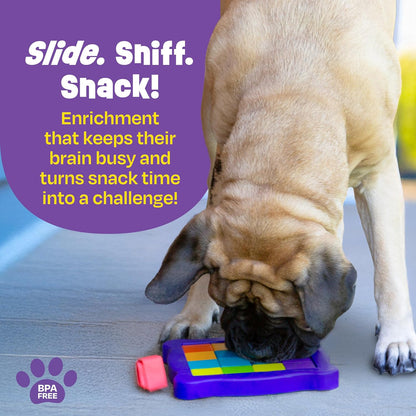 Brightkins Pup Pixel Treat Puzzle, Outdoor Puzzle Board, Enrichment Interactive Dog Toys, Dog Birthday, Slow Feeder Bowls, Puppy Teething and Chewing, Stimulating Automatic Feeder