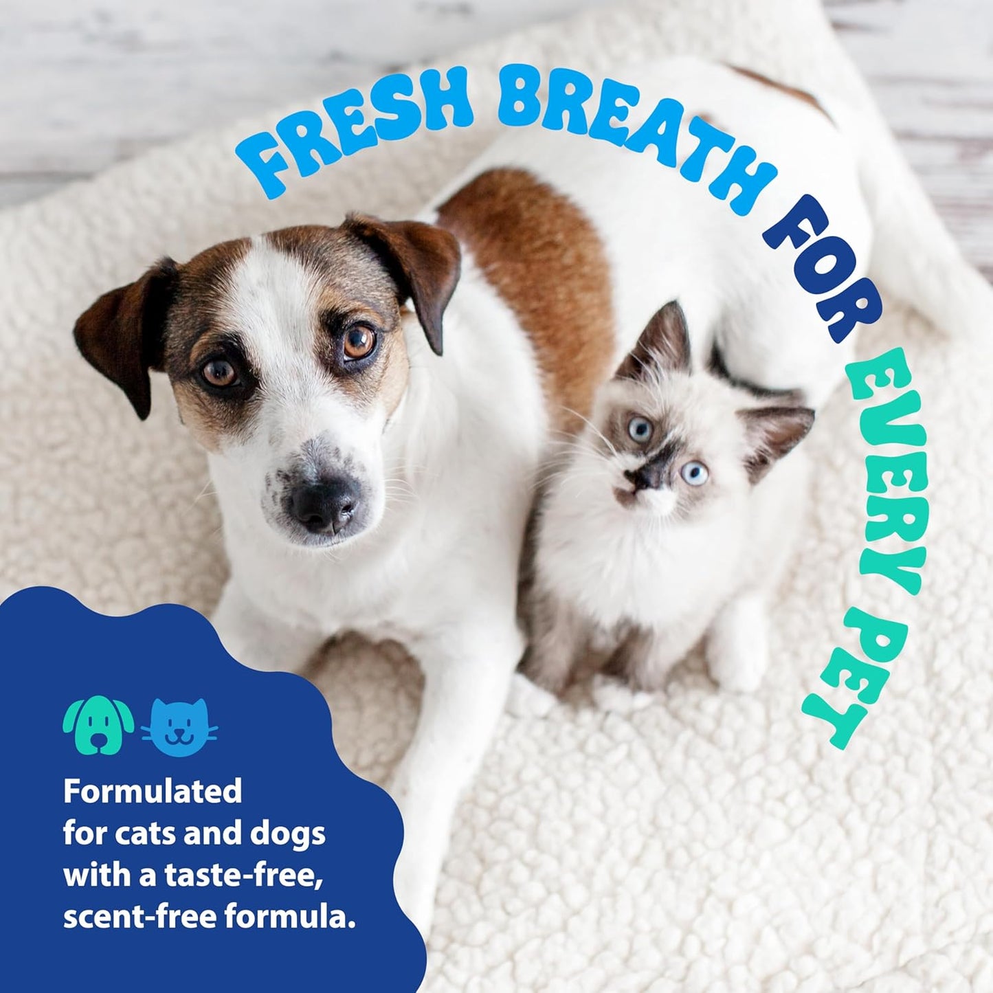 Dental Fresh Water Additive for Dogs and Cats, Clean Teeth and Fresh Breath, Daily Pet Oral Care, Flavorless, 8 fl oz