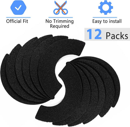 Activated Carbon Filters Compatible with LR 4 Cat Litter Box, Perfect Replacement Official Size (12Pack)