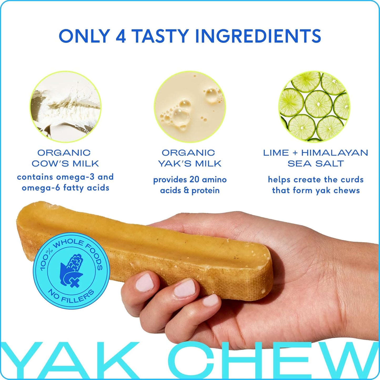 Native Pet Omega Oil for Dogs - Dog Fish Oil Supplements - 8 Oz & 3 XL Yak Chews for Dogs | Pasture-Raised and Organic Yak Cheese Himalayan Churpi Chews