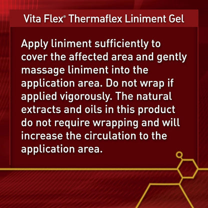 Vita Flex Thermaflex Liniment Gel for Sore Muscles and Joint Relief in Horses 12 Fluid Ounces