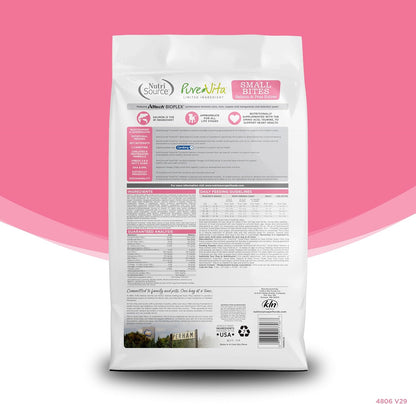 NutriSource Pure Vita Limited Ingredient Grain Free Dry Dog Food, Small Bites, Salmon and Peas, 12LB