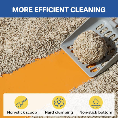 Natural Cat Litter Clumping Cat Litter,36 Pounds Mixed Straw Kitty Litter Lightweight Litter,Dust Free and Low Tracking Litter Odor Control Unscented