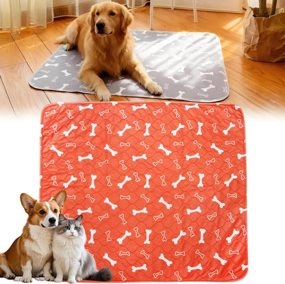 Puppy Pads with pheromones, Reusable Puppy Pads for Dogs & Cats, Washable, Durable Leak-Proof & Anti-Slip Pet Training Pads for Home & Travel(Red, L: 35.4" × 31.5")