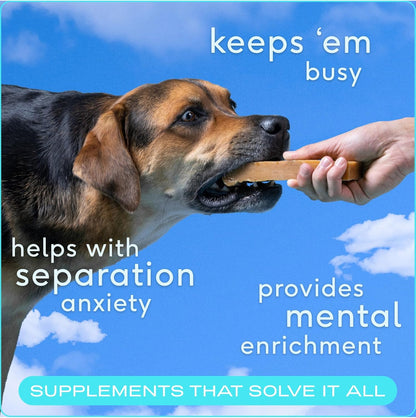 Native Pet The Daily Dog Vitamins & Supplements (60 Scoops) & Yak Chews (5 Small Chews) - All Natural Dental Stick Made with Yak Cheese for Aggressive Chewers & 11-in-1 Multivitamin for Dogs