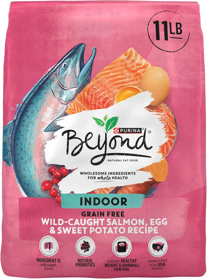 Purina Beyond Natural Grain Free Dry Cat Food Simply Indoor Salmon, Egg and Sweet Potato Recipe - 11 lb. Bag