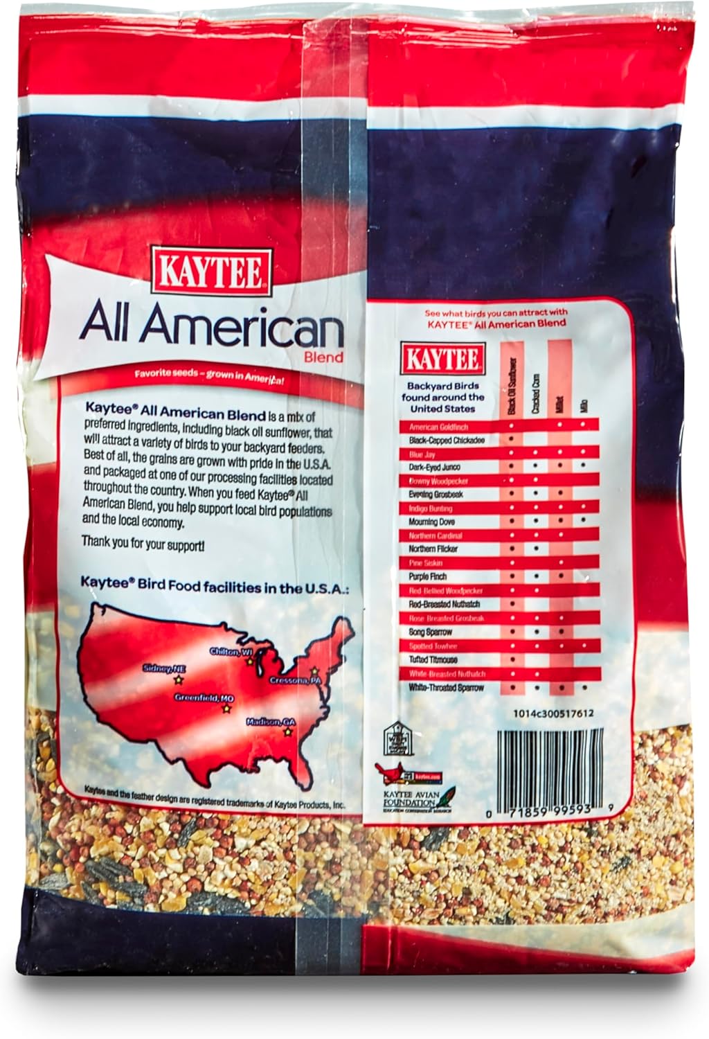 Kaytee All American Wild Bird Food Seed Blend, 5 Pound