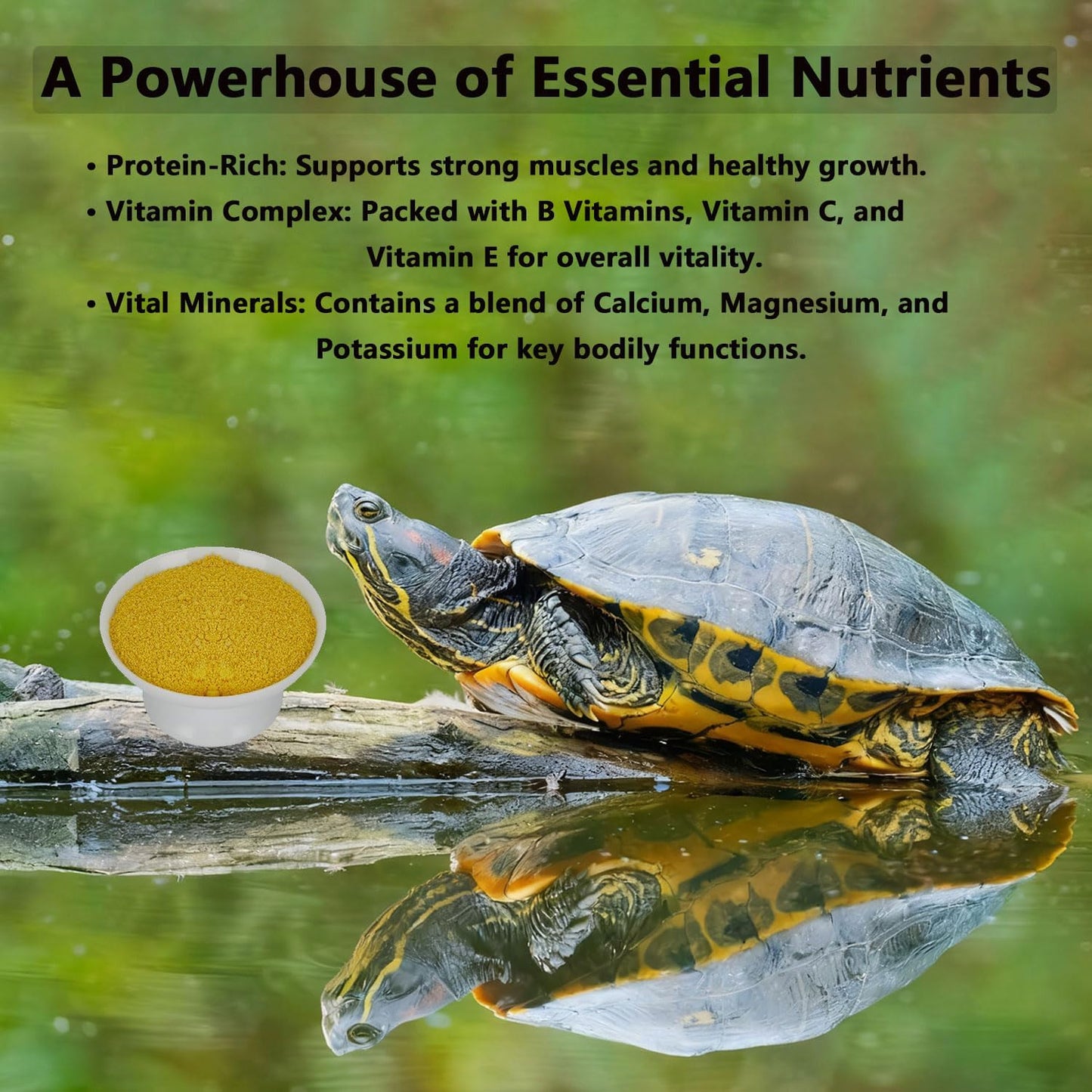 Premium Bee Pollen for Bearded Dragons, Reptiles, Chameleons, Geckos, Amphibians, Natural Appetite and Immune Support, 8 oz Resealable Bag