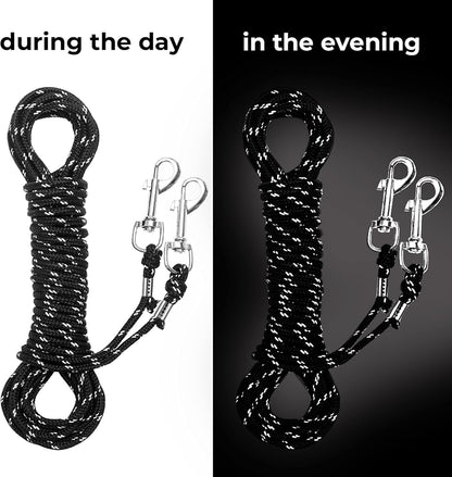 Reflective Cat Leash, 30ft Escape Proof Walking Lead Yard Long Leash, Extender Leash Training Playing Outdoor for Cats Puppy Kitten Small Dogs Rabbit Small Animals