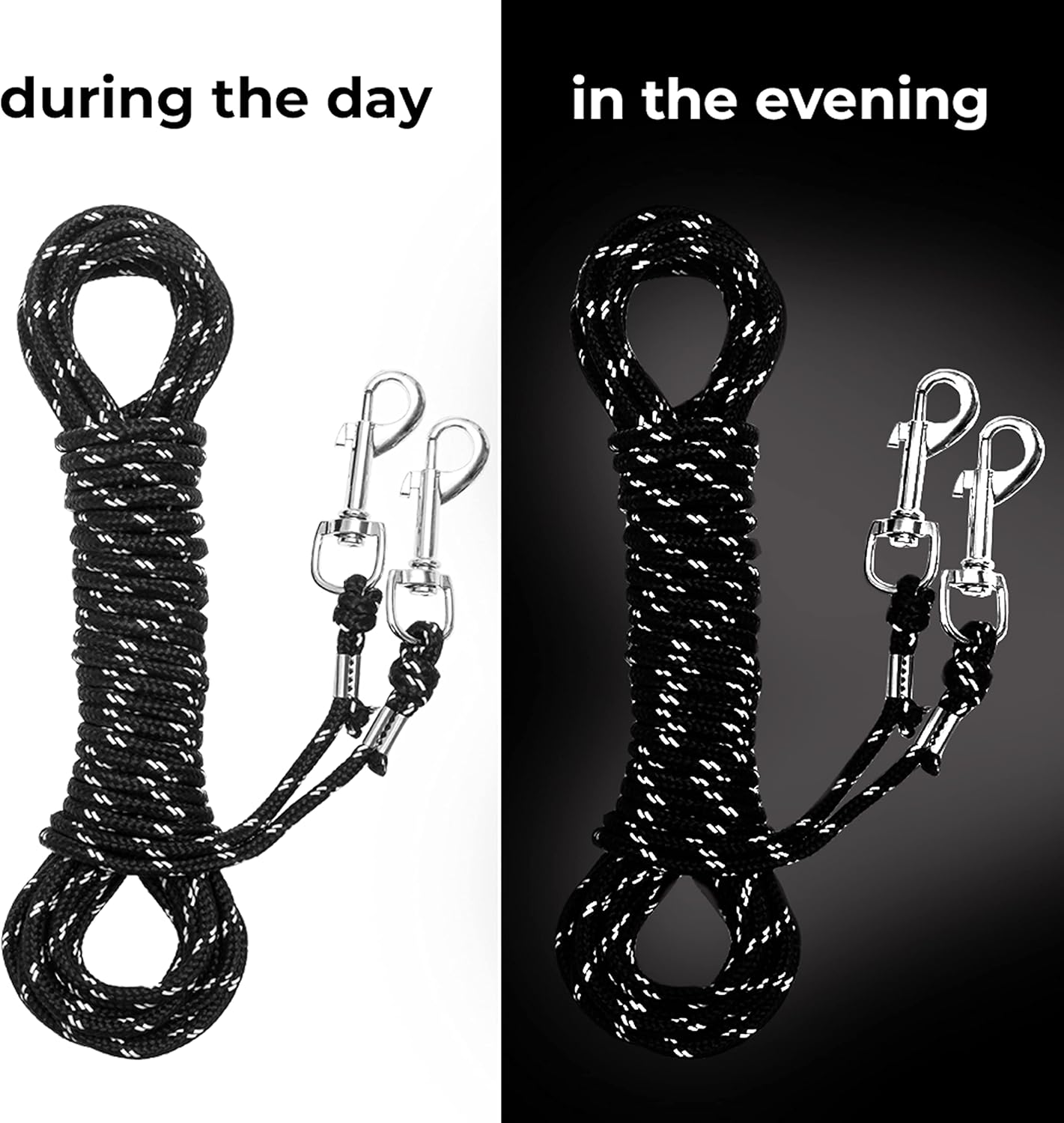 Reflective Cat Leash, 30ft Escape Proof Walking Lead Yard Long Leash, Extender Leash Training Playing Outdoor for Cats Puppy Kitten Small Dogs Rabbit Small Animals