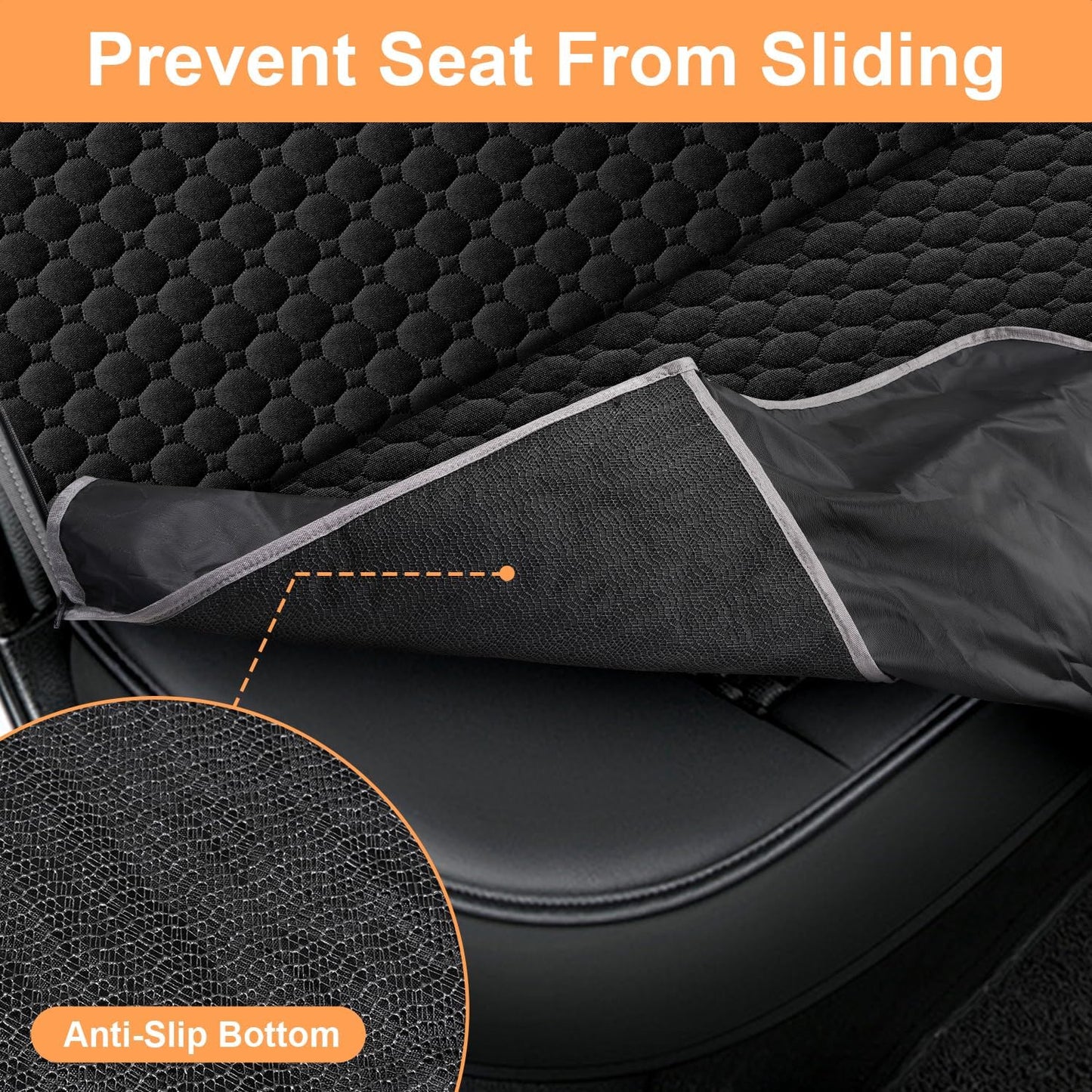 Mancro Dog Car Seat Cover for Back Seat, 2025 Upgraded 600D Heavy Duty Waterproof & Scratch-Resistant Dog Hammock for Car, Back Seat Pet Cover for Dogs with Sedan, Trucks and SUVs, Standard, Black