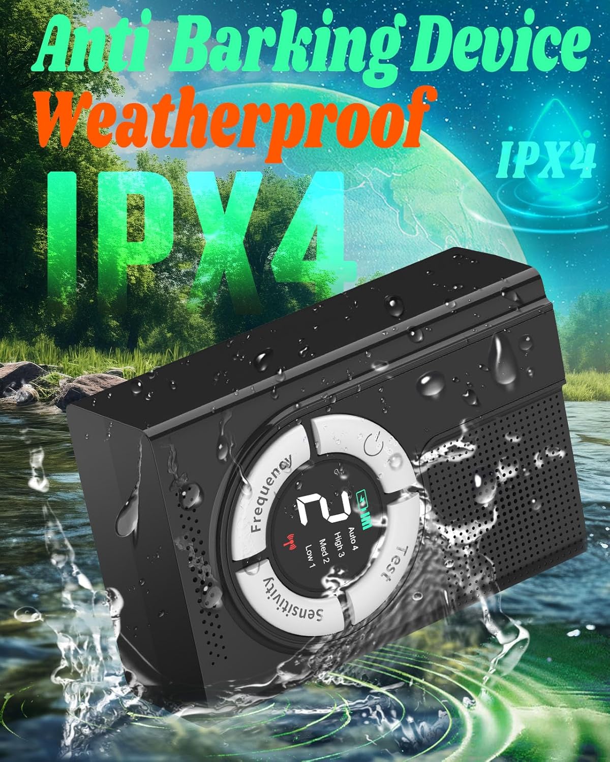 1500 mAh Rechargeable Anti Barking Device for Dogs Indoor Up to 50 Ft Range, 9 Modes Dog Bark Deterrent Devices Dog Training & Behavior Aids, Dog Barking Control Safe for Dogs