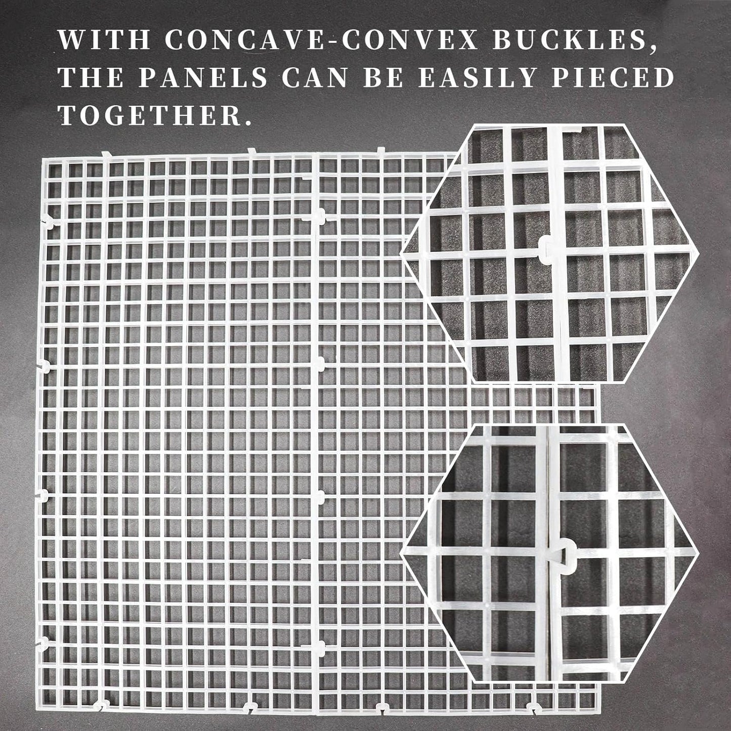 8 Pack Transparent Acrylic Tank Lid with Clips, Aquarium Lid Hood, Fish Tank Top Cover, Breeder Tank Lid, Acrylic Grid Panel Fish Tank Lid, Aquarium Cover Lid