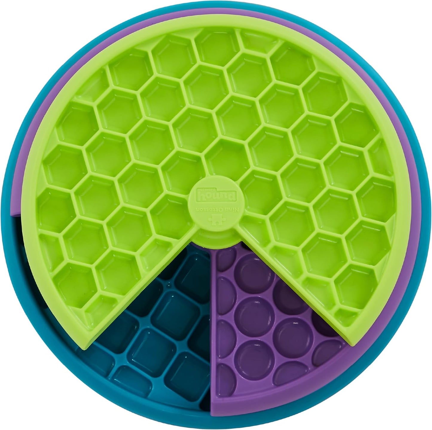 Outward Hound by Nina Ottosson Lickin’ Layers 3-in-1 Interactive Dog Feeder Puzzle, Lick Mat & Slow Feeder Bowl – Mental Stimulation Toy for Medium & Large Dogs, Holds 2 Cups of Wet or Dry Food