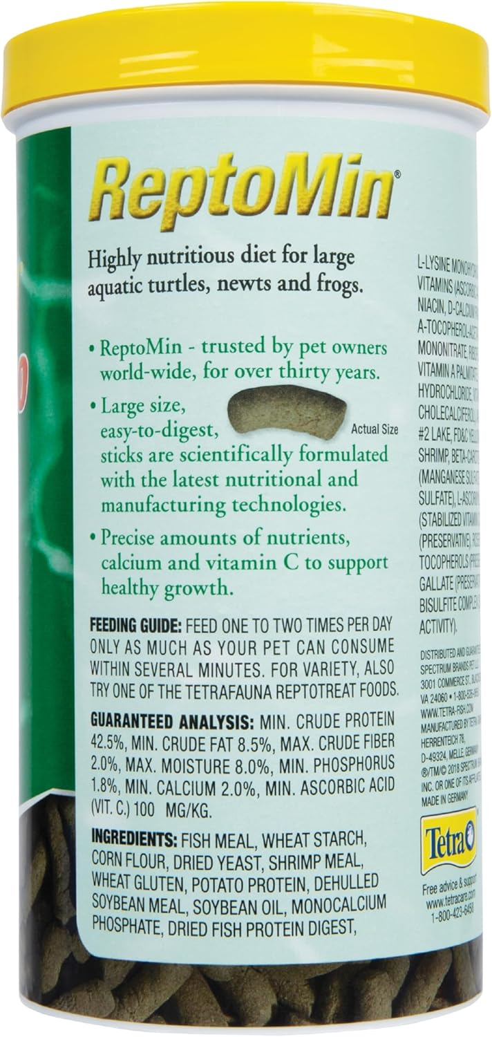 Tetra ReptoMin Jumbo Floating Food Sticks 10.23 Ounces, For Small Aquatic Turtles And Amphibians