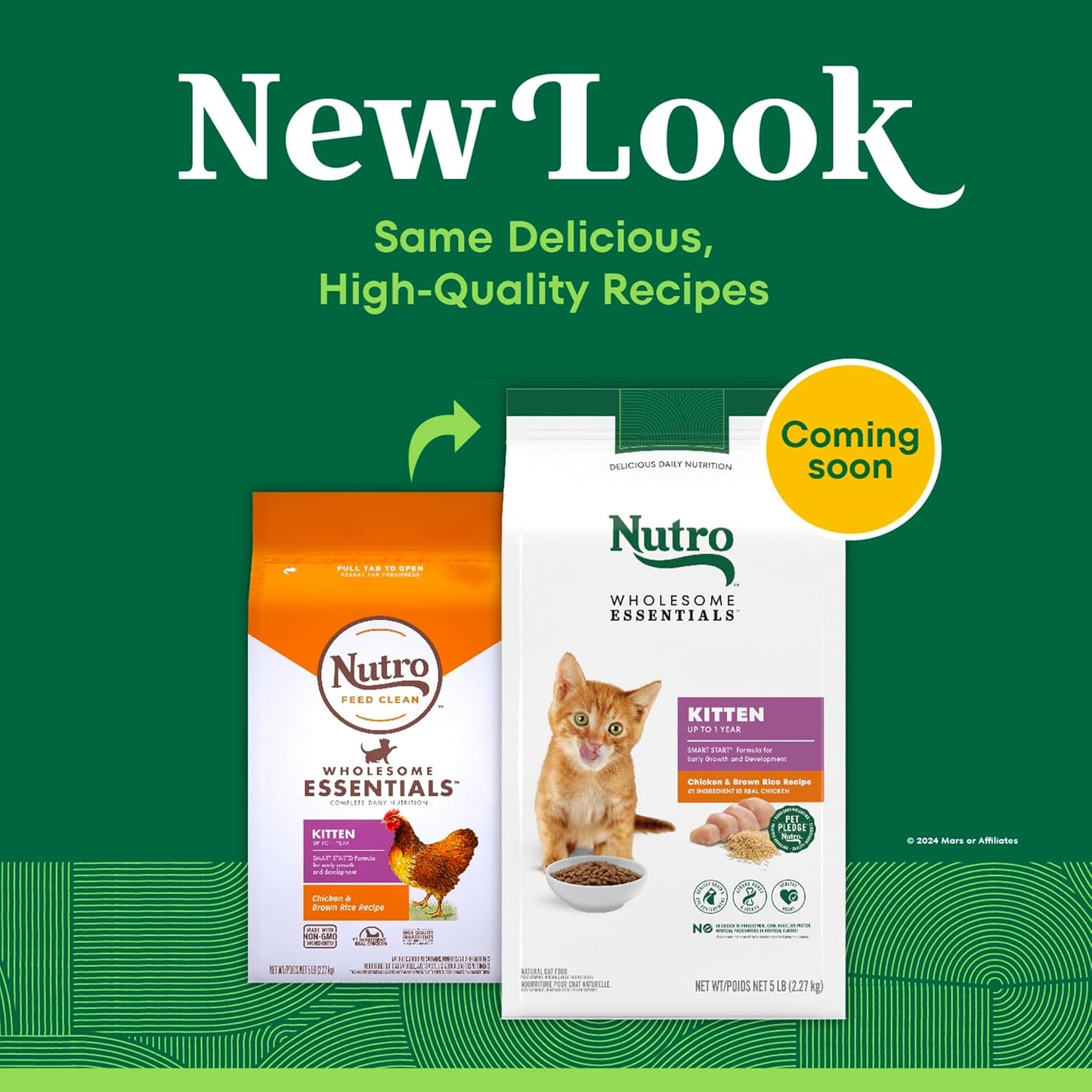 Nutro Wholesome Essentials Natural Dry Cat Food Kitten Formula Chicken & Brown Rice, 5 lb. Bag