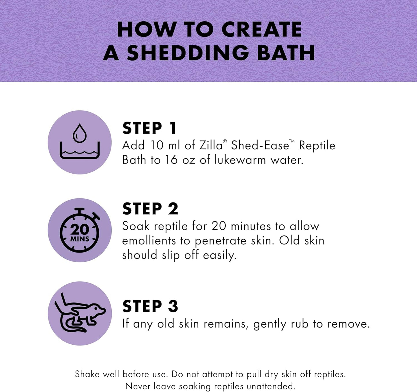 Zilla Shed-Ease Reptile Bath, Shedding Support and Penetrating Bath for All Lizards and Snakes