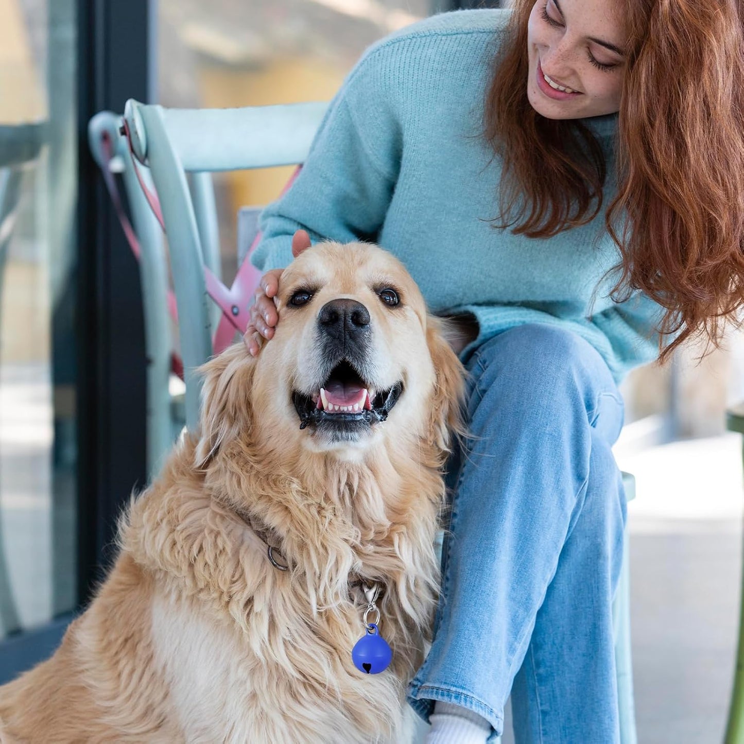 14 Pack Pet Bells for Dog Cat, Charms Colourful Pet Small Bells with Clasps, Round Bell with Loud Crisp Sound, Bell Pets Collar Accessories for Collars Stainless Steel Keychain for Pets