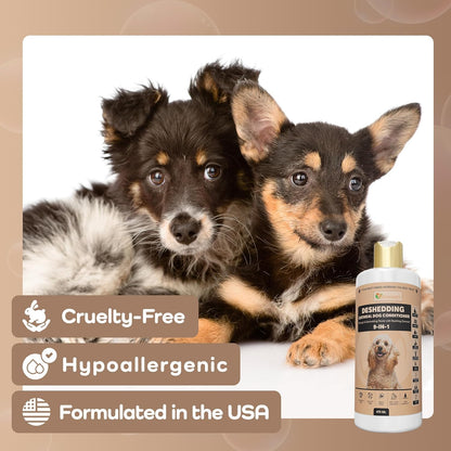 9-in-1 Oatmeal Deshedding Dog Conditioner, Moisturizing Conditioner for Dogs with Oatmeal, Aloe Vera, Chamomile, Argan Oil, for All Breeds & Puppies, Hypoallergenic Dog Conditioner, 475mL