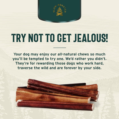 Hank & Roy All-Natural Pig Ears for Dogs + Dog Bully Sticks Bundle, 6 Pig Ears and 6 Bully Sticks, Long Lasting, Antibiotic and Hormone Free