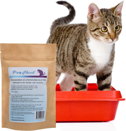 Cat Litter for Urine Collection - Reusable and Non-Absorbent Cat Urine Collection Home Kit Intended to Monitor Cat Health
