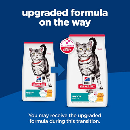 Hill's Science Diet Indoor, Adult 1-6, Easy Litter Box Cleanup, Dry Cat Food, Chicken Recipe, 7 lb Bag