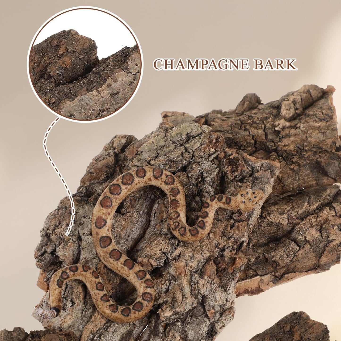 YARNOW 4 Pcs Reptile Bark Cork, Random Shape, 3. 1 to 5. 5 Inch, Wood Bark for Tortoise, Lizard, Gecko, Bearded Dragon, Chameleons