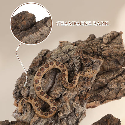 YARNOW 4 Pcs Reptile Bark Cork, Random Shape, 3. 1 to 5. 5 Inch, Wood Bark for Tortoise, Lizard, Gecko, Bearded Dragon, Chameleons