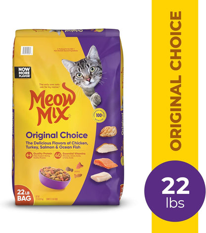 Meow Mix Original Choice Dry Cat Food, 22 Pound Bag