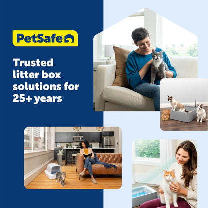 PetSafe ScoopFree Crystal Pro Legacy Self-Cleaning Automatic Litter Box - Uncovered Motion-Sensing Cat Box with Integrated Health Counter - Includes 1 Disposable Crystal Litter Tray