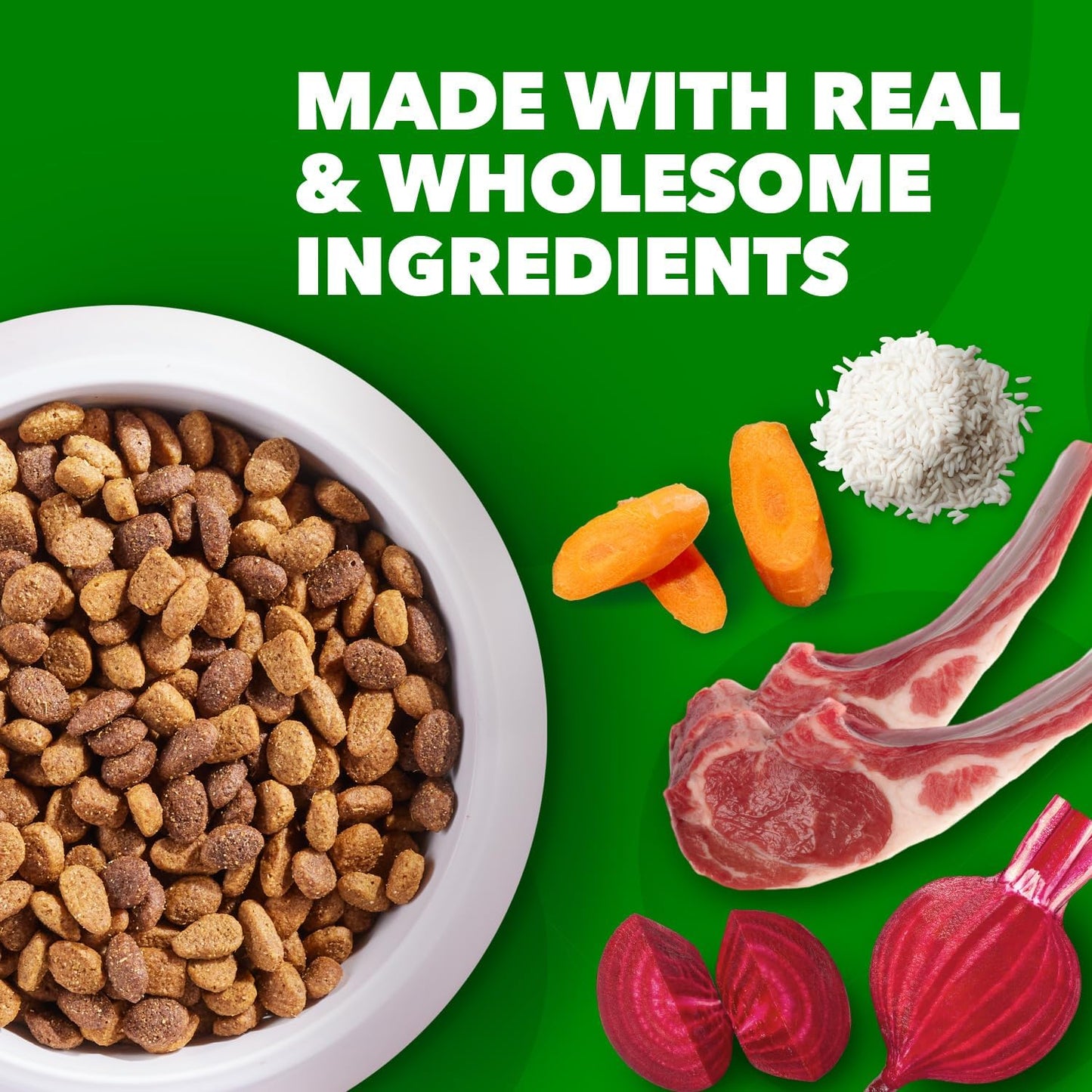 IAMS Proactive Health Minichunks Adult Dry Dog Food with Lamb & Rice, 30 lb. Bag