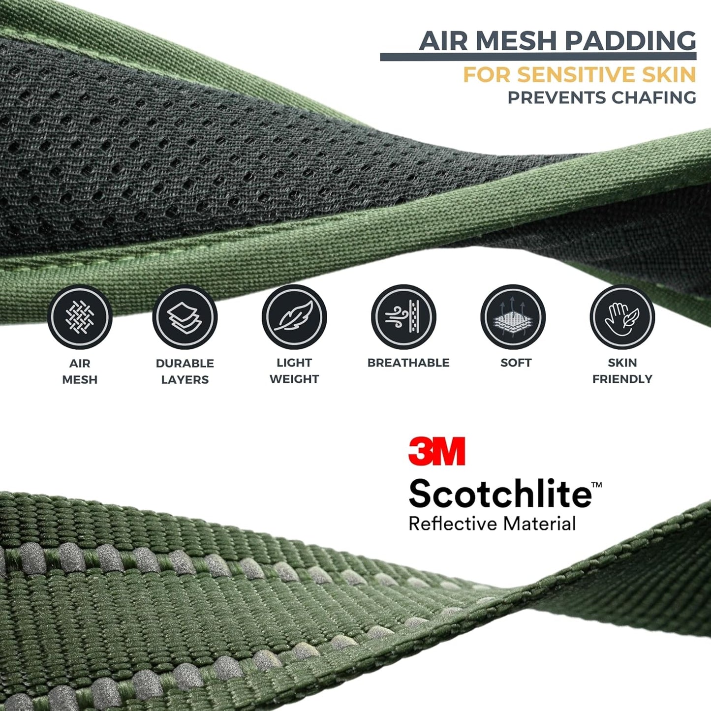 Premium AirTag Dog Collar - Aitag Dog Collar Holder – Reflective AirMesh Padded, Heavy-Duty Quick-Release Dog Collar, Adjustable Secure Fit - Small Medium Large Dogs (Green, XS)