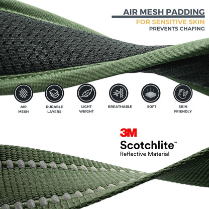 Premium AirTag Dog Collar - Aitag Dog Collar Holder – Reflective AirMesh Padded, Heavy-Duty Quick-Release Dog Collar, Adjustable Secure Fit - Small Medium Large Dogs (Green, XS)