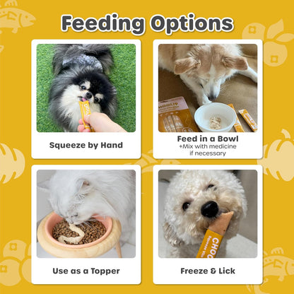 Choolip Squeeze Vita Stick Lickable Cat and Dog Treats, 7-Count Kidney Support, Tuna and Pollack with Cranberry, CoQ10 and Omega-3, Grain-Free, Vet-Formulated