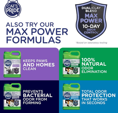 Cat's Pride New Antibacterial Cat Litter: Destroys 99.9% of Odor-Causing Bacteria - Powerful Odor Control - Premium Lightweight Clumping Litter - Scented, 12 Pounds