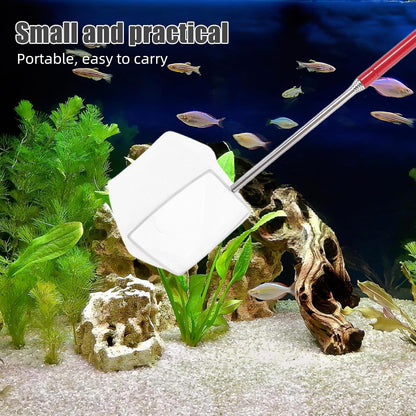 Gadpiparty Small Shrimp Net with Telescopic Handle, Portable Fine Mesh Fish Tank Net for Aquarium Maintenance, Red Mini Extendable Shrimp Catcher for Fish Tank and Pond Accessories