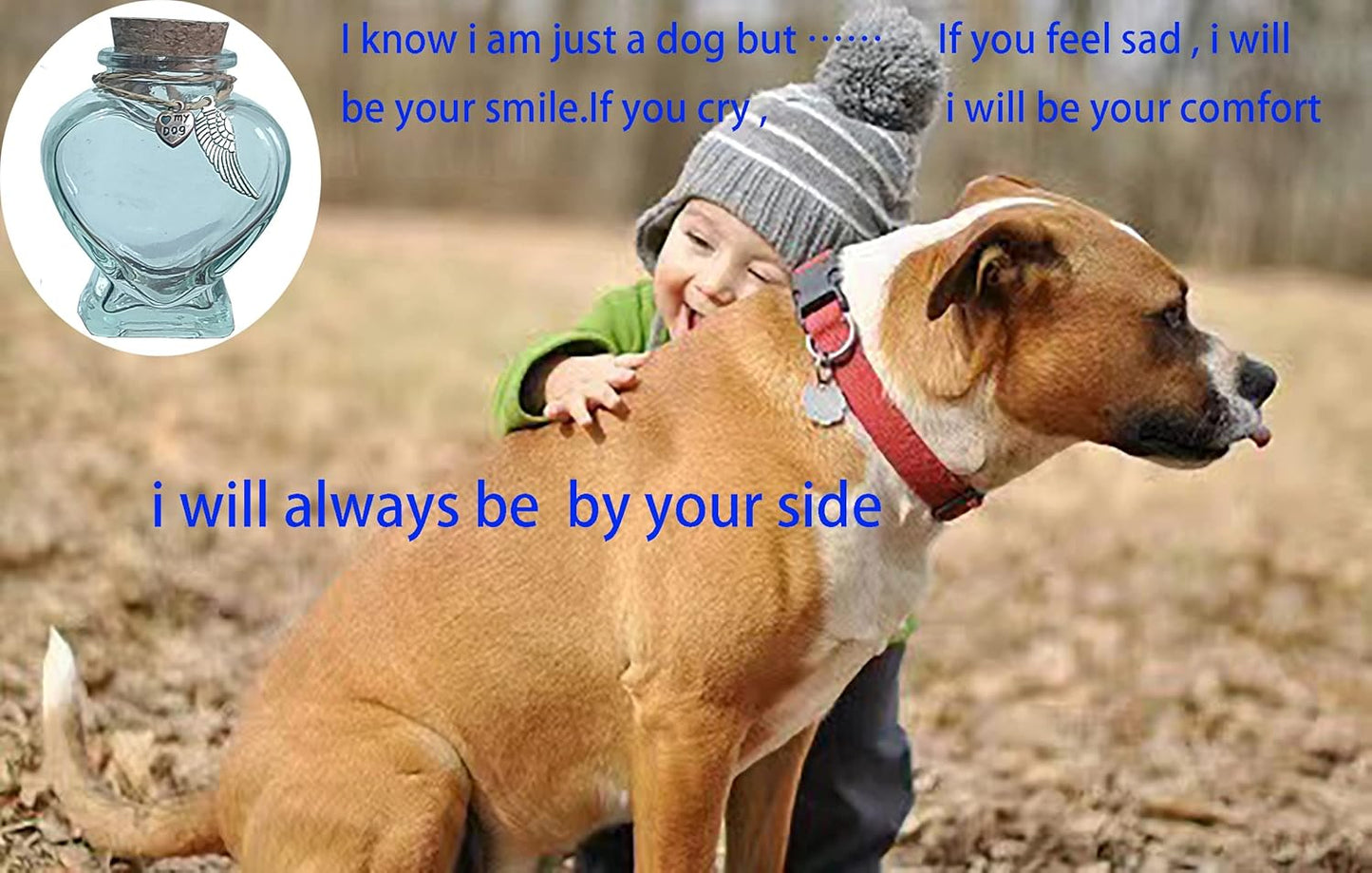 Fight Club Memorial Bottle for pet Hair，Pet Fur Memorial Fur Keepsake，Dog cat Keepsake Fur, pet Memorial urn (Dog)