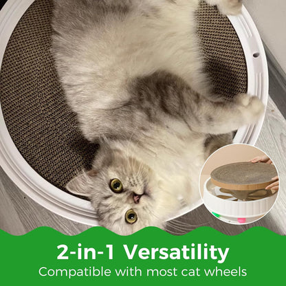 Round Cat Scratcher Refill, 10" Diameter Cat Scratching Board for Indoor Cats, Cardboard Cat Scratcher Pads，Double-Sided (1 PCS)