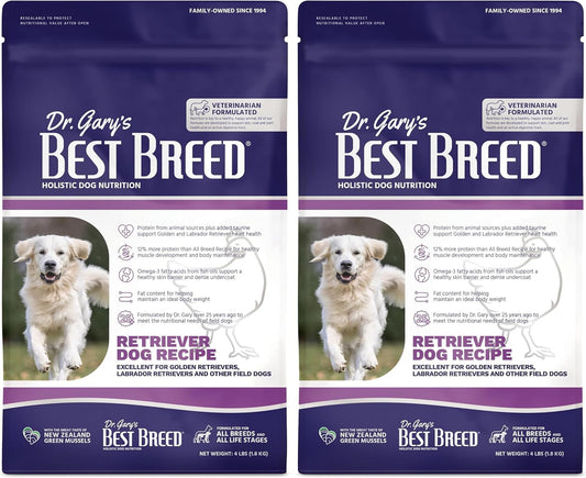 Best Breed Dr. Gary's Retriever Dog Recipe Made in USA [Natural Dry Dog Food] - 4lbs. (Pack of 2)
